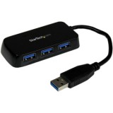 STARTECH BLACK 4 PORT MINI USB 3.0 HUB