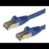 StarTech.com 1 m CAT6a Ethernet Cable - 10 Gigabit Category 6a Shielded Snagless RJ45 100W PoE Patch Cord - 10GbE Blue UL/TIA Certified - patch cable - 1 m - blue (6ASPAT1MBL) - UTP