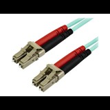 StarTech.com 10 m OM4 LC to LC Multimode Duplex Fiber Optic Patch Cable- Aqua - 50/125 - Fiber Optic Cable - 40/100Gb - LSZH (450FBLCLC10) - patch cable - 10 m - aqua (450FBLCLC10) - Fiber Optic