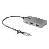 StarTech.com 104B-USBC-MULTIPORT dokkoló állomás és port replikátor Vezetékes USB 3.2 Gen 1 (3.1 Gen 1) Type-C Fekete, Ezüst
