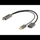 StarTech.com 128-HDMI-DISPLAYPORT video átalakító kábel 0,3 M HDMI A-típus (Standard) Fekete, Szürke (128-HDMI-DISPLAYPORT)