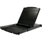 Startech.com 17" HD Rackmount KVM Console fekete (RKCOND17HD) (RKCOND17HD)
