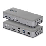 StarTech.com 199UE-USBC-DOCK dokkoló állomás és port replikátor Vezetékes USB 3.2 Gen 2 (3.1 Gen 2) Type-C Szürke