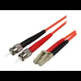 StarTech.com 1m Fiber Optic Cable - Multimode Duplex 50/125 - LSZH - LC/ST - OM2 - LC to ST Fiber Patch Cable - patch cable - 1 m - orange (50FIBLCST1) - Fiber Optic
