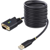 StarTech.com 1P10FFC-USB-SERIAL soros kábel Fekete 3 M USB A típus DB-9