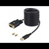 StarTech.com 1P10FFC-USB-SERIAL soros kábel Fekete 3 M USB A típus DB-9 (1P10FFC-USB-SERIAL)