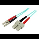 StarTech.com 2m Fiber Optic Cable - 10 Gb Aqua - Multimode Duplex 50/125 - LSZH - LC/SC - OM3 - LC to SC Fiber Patch Cable (A50FBLCSC2) - patch cable - 2 m - aqua (A50FBLCSC2) - Fiber Optic
