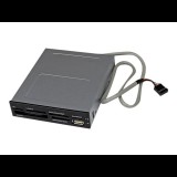 StarTech.com 3.5in Front Bay 22-in-1 USB 2.0 Internal Multi Media Memory Card Reader with Simultaneous Access - CF/SD/MMC/MS/xD - Black (35FCREADBK3) - card reader - USB 2.0 (35FCREADBK3)