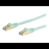 StarTech.com 3 m CAT6a Ethernet Cable - 10 Gigabit Category 6a Shielded Snagless RJ45 100W PoE Patch Cord - 10GbE Aqua UL/TIA Certified - patch cable - 3 m - aqua (6ASPAT3MAQ) - UTP