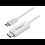 StarTech.com 3ft (1m) USB C to HDMI Cable - 4K 60Hz USB Type C DP Alt Mode to HDMI 2.0 Video Display Adapter Cable - Works w/Thunderbolt 3 (CDP2HD1MWNL) - external video adapter - VL100 - white (CDP2HD1MWNL) - HDMI