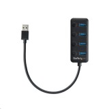 StarTech.com 4 portos USB 3.0 HUB fekete (HB30A4AIB) (HB30A4AIB) - USB Elosztó