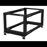 StarTech.com 4POSTRACK8U állvány 8U Szabadonálló állvány Fekete (4POSTRACK8U)
