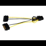 StarTech.com 6in SATA Power to 8 Pin PCI Express Video Card Power Cable Adapter - SATA to 8 pin PCIe power - power cable - 15 cm (SATPCIEX8ADP)