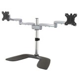 StarTech.com ARMDUALSS asztali TV konzol 81,3 cm (32") Fekete, Ezüst