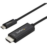 StarTech.com CDP2HD1MBNL video átalakító kábel 1 M USB C-típus HDMI Fekete