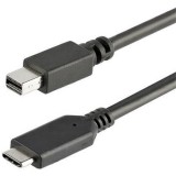 StarTech.com CDP2MDPMM1MB video átalakító kábel 1 M USB C-típus Mini DisplayPort Fekete