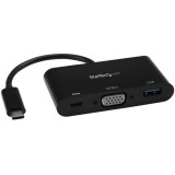 StarTech.com CDP2VGAUACP dokkoló állomás és port replikátor Vezetékes USB 3.2 Gen 1 (3.1 Gen 1) Type-C Fekete (CDP2VGAUACP)