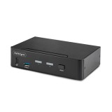 StarTech.com D86A2-2-PORT-8K-KVM KVM kapcsoló Fekete