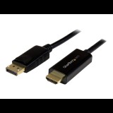 StarTech.com DisplayPort to HDMI Cable – 6ft / 2m - 4K 30Hz – Black – DP to HDMI Adapter Cable for Your 4K HDMI Monitor / TV (DP2HDMM2MB) - video cable - DisplayPort / HDMI - 2 m (DP2HDMM2MB)