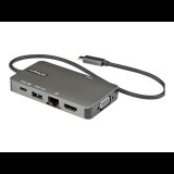 StarTech.com DKT30CHVPD2 dokkoló állomás és port replikátor USB 3.2 Gen 1 (3.1 Gen 1) Type-C Fekete, Szürke (DKT30CHVPD2)