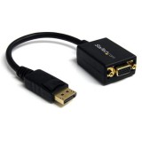 StarTech.com DP2VGA2 video átalakító kábel 0,225 M DisplayPort VGA (D-Sub) Fekete