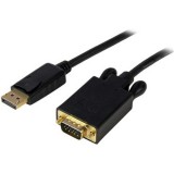 StarTech.com DP2VGAMM15B 4,6 M DisplayPort VGA (D-Sub) Fekete video átalakító kábel