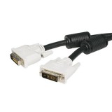 StarTech.com DVIDDMM10M DVI kábel 10 M DVI-D Fekete, Fehér
