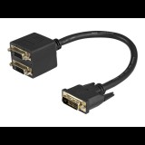StarTech.com DVISPL1DD DVI kábel 0,3 M DVI-D 2 x DVI-D Fekete (DVISPL1DD)