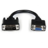 StarTech.com DVIVGAMF8IN video átalakító kábel 0,203 M DVI-I VGA Fekete