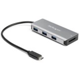 StarTech.com HB31C3ASDMB dokkoló állomás és port replikátor USB 3.2 Gen 2 (3.1 Gen 2) Type-C Fekete, Szürke