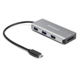 StarTech.com HB31C3ASDMB dokkoló állomás és port replikátor USB 3.2 Gen 2 (3.1 Gen 2) Type-C Fekete, Szürke (HB31C3ASDMB)
