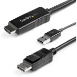 StarTech.com HD2DPMM2M video átalakító kábel 2 M HDMI A-típus (Standard) DisplayPort Fekete