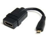 StarTech.com HDADFM5IN HDMI kábel 0,127 M HDMI A-típus (Standard) HDMI D-típus (Micro) Fekete