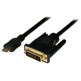 StarTech.com HDCDVIMM2M video átalakító kábel 2 M Mini-HDMI DVI-D Fekete