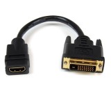 StarTech.com HDDVIFM8IN video átalakító kábel 0,203 M HDMI A-típus (Standard) DVI-D Fekete