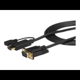 StarTech.com HDMI to VGA Cable – 6ft 2m - 1080p – Active Conversion – HDMI to VGA Adapter Cable for Your VGA Monitor / Display (HD2VGAMM6) - video converter - black (HD2VGAMM6)