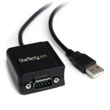 StarTech.com ICUSB2321FIS csatlakozó átlakító DB-9 USB A Fekete