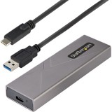 StarTech.com M2-USB-C-NVME-SATA tárolóegység burkolat Külső SSD ház Szürke M.2