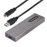 StarTech.com M2-USB-C-NVME-SATA tárolóegység burkolat Külső SSD ház Szürke M.2 (M2-USB-C-NVME-SATA)