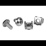 StarTech.com M6 Screws and Cage Nuts - 100 Pack - M6 Mounting Screws and Cage Nuts for Server Rack and Cabinet - Silver (CABSCREWM62) - rack screws and nuts (CABSCREWM62)