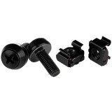 Startech.com M6 x 12mm - Screws and Cage Nuts csavar és anya 100db fekete (CABSCREWM62B) (CABSCREWM62B)