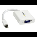 StarTech.com Mini DisplayPort to VGA Adapter - White - 1080p - Thunderbolt to VGA Monitor Adapter - Mini DP to VGA Converter (MDP2VGAW) - video converter - white (MDP2VGAW)