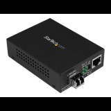 StarTech.com Multimode (MM) LC Fiber Media Converter for 10/100/1000 Network - 550m - Gigabit Ethernet - 850nm - with SFP Transceiver (MCM1110MMLC) - fiber media converter - 10Mb LAN, 100Mb LAN, GigE (MCM1110MMLC)