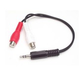 StarTech.com MUMFRCA audio kábel 0,15 M 3.5mm 2 x RCA Fekete