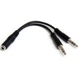 StarTech.com MUYHSFMM audio kábel 0,13 M 3.5mm 2 x 3.5mm Fekete