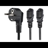 StarTech.com PXT101YEU2M tápkábel Fekete 2 M CEE7/7 2 x C13 csatlakozó (PXT101YEU2M)