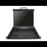 StarTech.com RKCONS1916K rack konzol 48,3 cm (19") 1280 x 1024 pixelek Fekete 1U (RKCONS1916K)