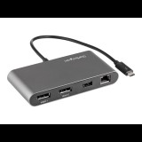 StarTech.com TB3DKM2DPL dokkoló állomás és port replikátor Vezetékes Thunderbolt 3 Szürke (TB3DKM2DPL)