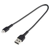 Startech.com USB-A - Lightning adat- és töltőkábel 30cm fekete (RUSBLTMM30CMB) (RUSBLTMM30CMB) - Adatkábel