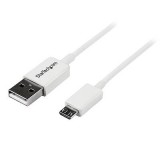 Startech.com USB-A - USB Micro-B adat- és töltőkábel 0.5m fehér (USBPAUB50CMW) (USBPAUB50CMW) - Adatkábel